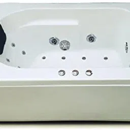 Prestige 4 Ft Jacuzzi with Bubble Bath and Back Massage - Ivory Free-standing Bathtub-image-17