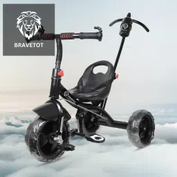 BLACK COLOR PARENT HANDLE FOR TODDLERS FOR KIDS BLACK_TODDLER04 Tricycle-40
