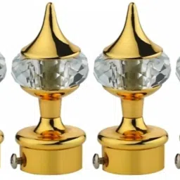Gold Curtain Knobs, Rod Rail Bracket Metal-image-33