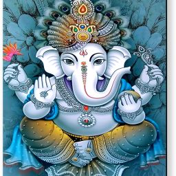 Lord Ganesha (Ocean Blue) Digital Printed Exam Pad-image-48