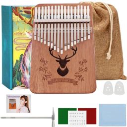 Thumb Piano 17 Keys with Tune Hammer and Study Instruction, Portable Kalimba 17 Keys Thumb Piano with Accessories Musical Instrument Finger Piano, Gift for Beginners & Professionals-image-17