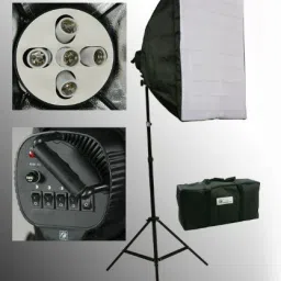Hiffin 5 in 1 E27 Photo Studio Bulb Holder Base Socket Lamp Bulb Holder Adapter for Photo Video Studio Softbox Video Light - Black Camera Rig image 4