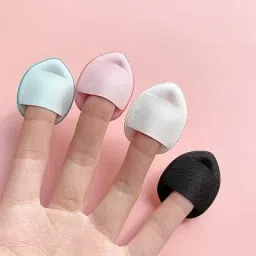 Mini Finger Powder Puff 4 pcs Finger Makeup puff beauty blender Sponges,-image-51