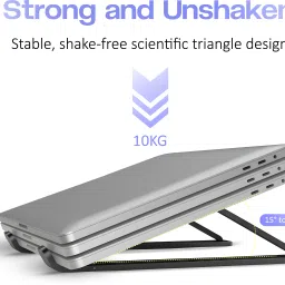Tygot Laptop Stand with Adjustable Height, Foldable & Portable for Laptops, MacBooks Laptop Stand image 3