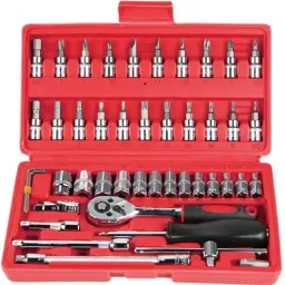 PAPU 46 Pieces Spanner Socket Combination Tool Kit & Screwdriver Set, Wrench Socket Set-16