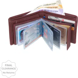Men Brown Artificial Leather Money Clip - Mini-image-0