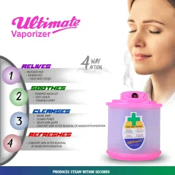 ULTIMATE Plus 4 Way Action Vaporizer, Steam Inhalator, Relief from Cold and Cough, , Red Vaporizer image 4