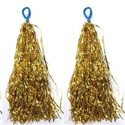 morel ELASTIC POM POMS CHEERLEADER DANCE KIDS & ADULTS COSTUME ACCESSORY.13 INCH(GOLD)-picture-27
