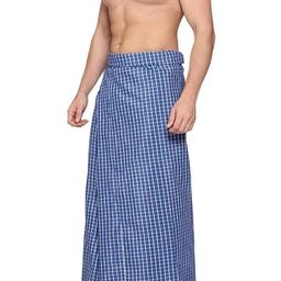 nfd STITCHED LUNGIES // CLOSED LUNGIES 100% Pure cotton lungis for Men, Set of 2(Multi Colour) Assorted Checks 2 Meter Item Name image 5