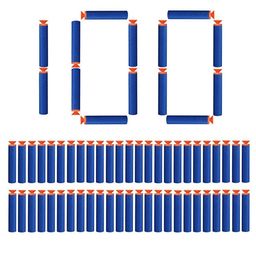 VGRASSP Soft Foam Suction Bullets Darts for Toys Guns -Sticky Safe Bullets Compatible with Nerf N-Strike and Blaze Storm Guns (Pack of 100 Bullets) - Color As Per Stock,Blue image 1