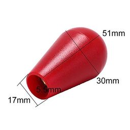 Arcity 2 Pcs Arcade Joystick Oval Bat Top Topper Knob Ball Top Handle Knob American Type Style Black and Red for Zippy SANWA SEIMITSU Arcade1up Machine Console Cabinet New image 3