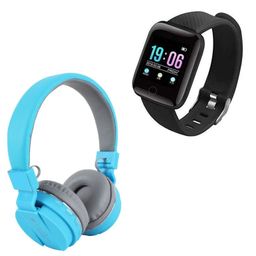TechKing (SPECIAL with 12 YEARS WARRANTY Comfortable On-Ear Bluetooth Wireless Headphone, Bluetooth D116 SmartWatch with Heart Rate Monitor and many other Features image 1