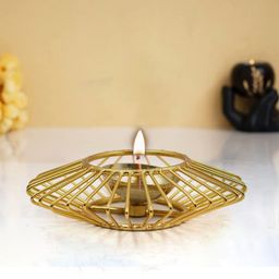 CraftVatika Gold-Toned Decorative Akhand Brass Diya-image-34