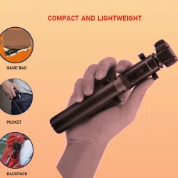 Whoo Monopod with bluetooth Remote and LED Lighting, Selfie Stick 3 in 1for All mobiles Monopod Kit image 5