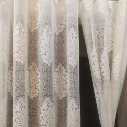 harnay 214 cm (7 ft) Polyester, Net Transparent Door Curtain (Pack Of 2) image 2
