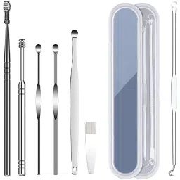 6 Pack Ear Wax Removal Tool Kit with 4 Blackhead Needle-image-63