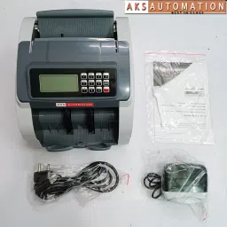 AKS AUTOMATION OVAL VALUE Semi Value Cash Counter with Fake Note Detection Note Counting Machine-9