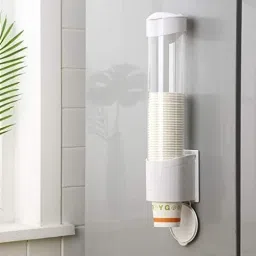 Paper Cup Dispenser Holder Wall Mounted Plastic Drinking Water Cup Dispenser Plastic Utility Rack-image-44