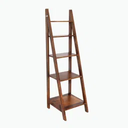 INDIKASA Jonas Book Shelf | Solid Sheesham Wood Book Shelf | Teak Finish - Solid Wood Open Book Shelf-image-31