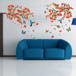 90 Humming Birds,butterflies and Red Flowers Self Adhesive Sticker-28