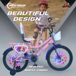 BELLA 20 INCH BARBIE PINK TYRE TUBE FOR AGE 5 TO 10 YRS 90% FITTED 20 T (inch) Road Cycle-image-68