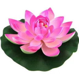 6Inch Rubber Artificial Floating Lotus Shape Water Surface Decoration for Living Room Outdoor Fish Tank Pond Dark Pink Pack of 1 Pink Lotus Artificial Flower-6