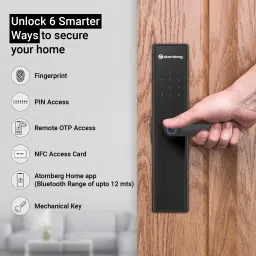 Atomberg SL1|6 Ways Unlocking |Fingerprint 5 SS Bolt | Free Installation Smart Door Lock image 3