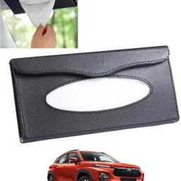 Black Rectangle Tissue Holder For Office,Home,Car For Urban Cruiser Taisor-2024 Vehicle Tissue Dispenser-40