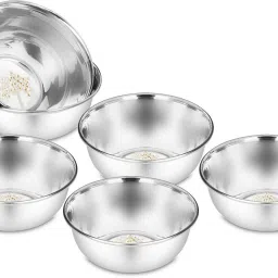 Stainless Steel Vegetable Bowl Heavygauge & HighQuality Stainless Steel Bowl set, With Permanent Laser Vriksha-image-13