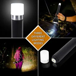 akr Dual Mode Power Full Led Rechargeable Long Range Torch Up to 1 Km with Backlight Torch image 5