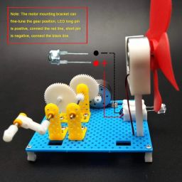 iduino DIY Dynamo Lantern STEM Building Toy, Hand Cranked Power Generator Science Kit image 4