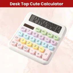 Desktop Calculator, 12-Digit Large LCD and Large Buttons for Office, Homes W98 Basic Calculator-image-107