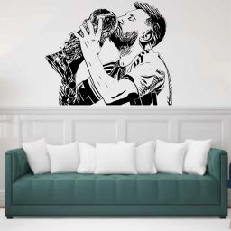 60 cm Lionel Messi Wall Stickers & Murals Size - 60x48cm Self Adhesive Sticker-image-104
