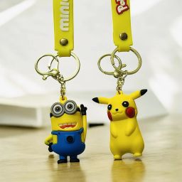 Minion & Pikachu Keychain Combo – Pack of 2 (Yellow Cartoon Edition) Key Chain-image-65