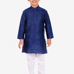 Pro-Ethic STYLE DEVELOPER Boys Blue Printed Kurta with Pyjamas-83
