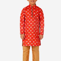 Pro-Ethic STYLE DEVELOPER Boys Paisley Printed Pure Cotton Kurta with Pyjamas-78