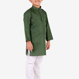 Pro-Ethic STYLE DEVELOPER Boys Green Kurta with Pyjamas image 3