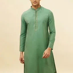 Manyavar Mandarin Collar Regular Kurta with Pyjamas-image-40