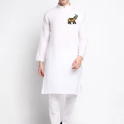 DEVOILER Ethnic Motifs Printed Regular Kurta With Pyjamas image 1