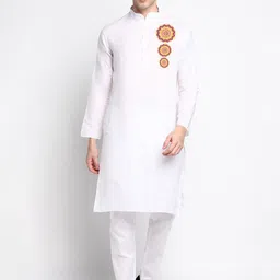 DEVOILER Ethnic Motifs Printed Regular Kurta With Pyjamas image 1