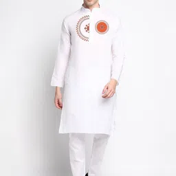 DEVOILER Geometric Printed Regular Kurta with Pyjamas image 1