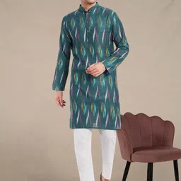 Moda Rapido Men Printed Regular Pure Cotton Kurta with Pyjamas-picture-31