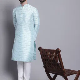 SOJANYA Men Ethnic Motifs Printed Regular Kurta with Churidar-picture-14
