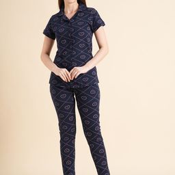 Sweet Dreams Conversational Printed Cotton Night Suit-image-2