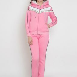 FLOSBERRY Women Pink Solid Cotton Tracksuits-image-50