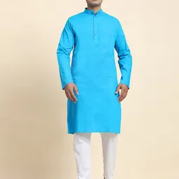 Moda Rapido Men Regular Pure Cotton Kurta with Pyjamas-image-98