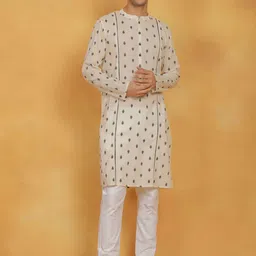 SHVAAS by VASTRAMAY Woven Design Regular Kurta with Pyjamas-picture-49