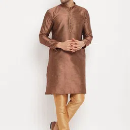 VASTRAMAY Woven Design Kurta with Pyjamas-image-82