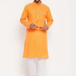 VASTRAMAY Men Solid Regular Kurta with Pyjamas-37