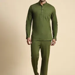Moda Rapido Men Regular Pure Cotton Kurta with Pyjamas-picture-41